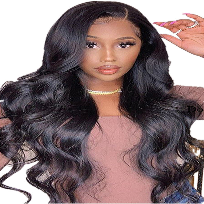 Mid-section Long Curly Ladies Wig Big Wave Wig