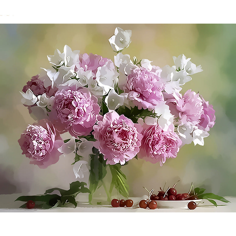 Digital Oil Painting Frameless Diy Coloring Flowers