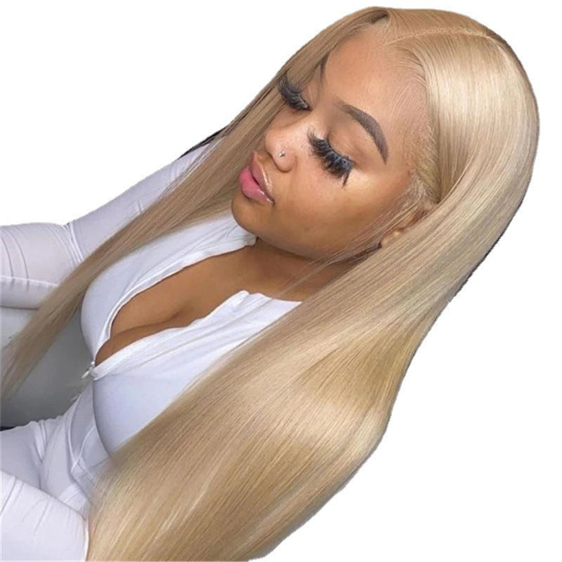 Women's Mid-length Straight Waist-length Wig Headgear