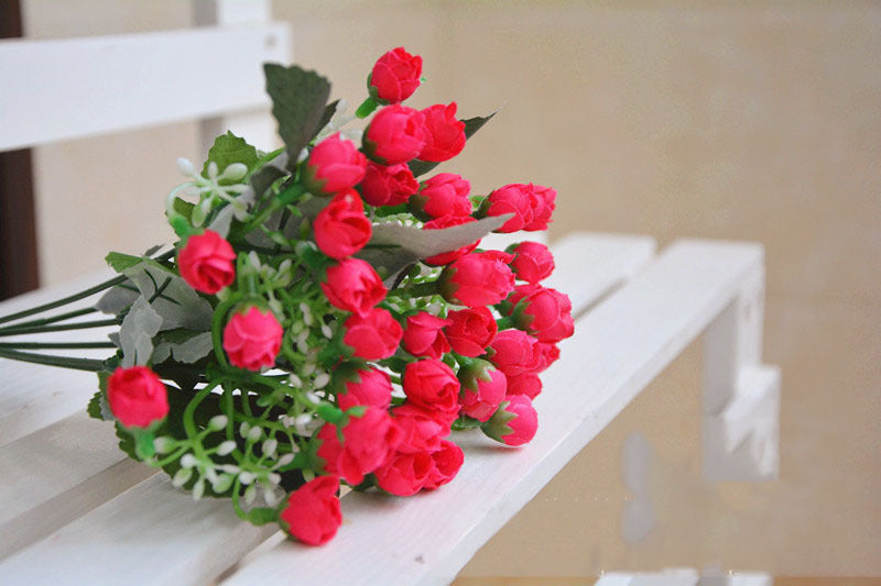 Home Decoration Artificial Flowers 6 Prongs 36 Milan Buds